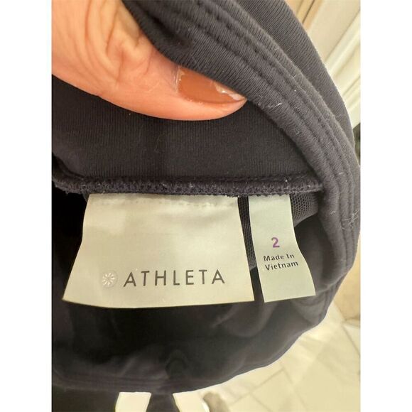 Athleta Women's Size 2 Navy Blue Skinny Ankle Pants Elastic Waist - Picture 4 of 4
